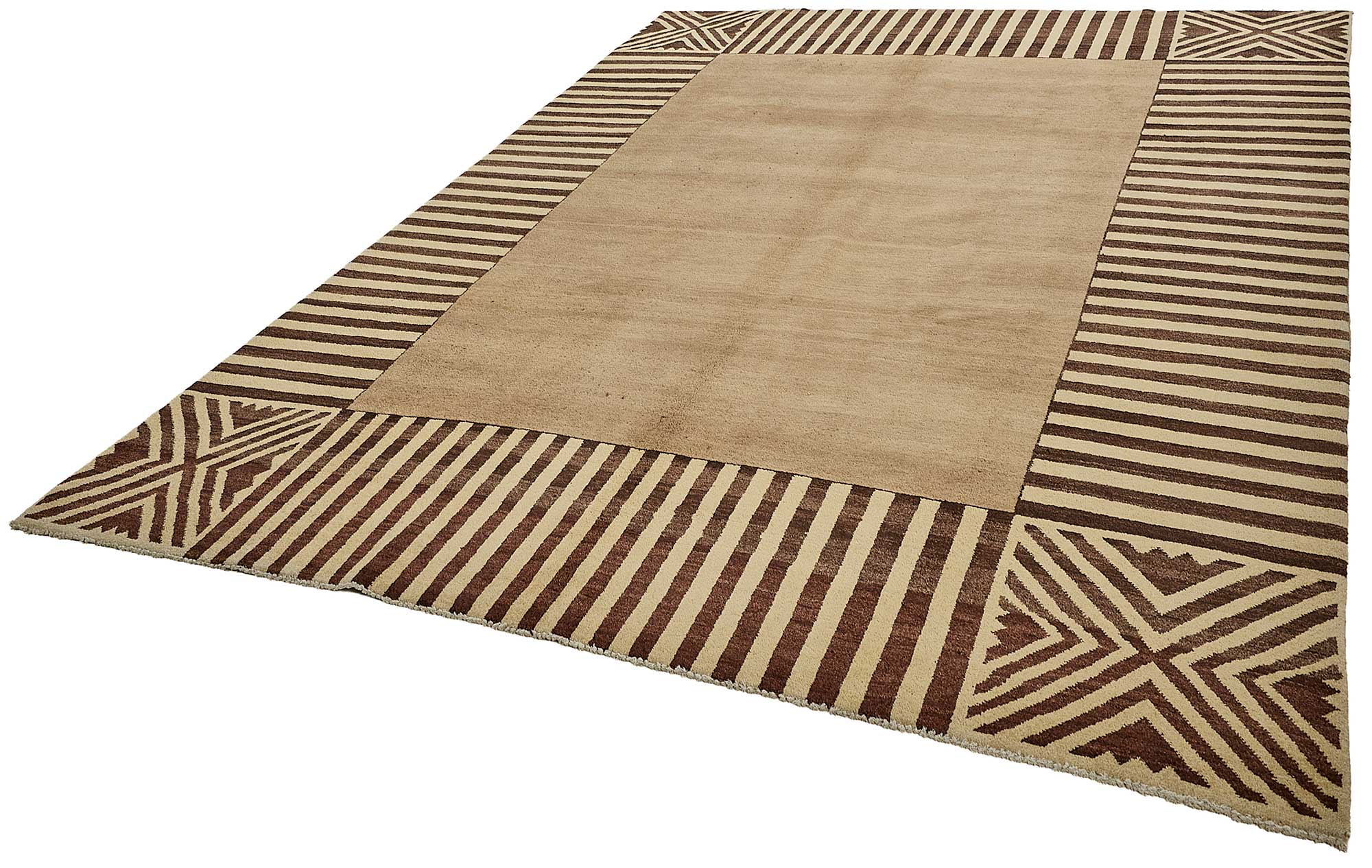 8x12 Beige Modern Oushak Rug - 51489