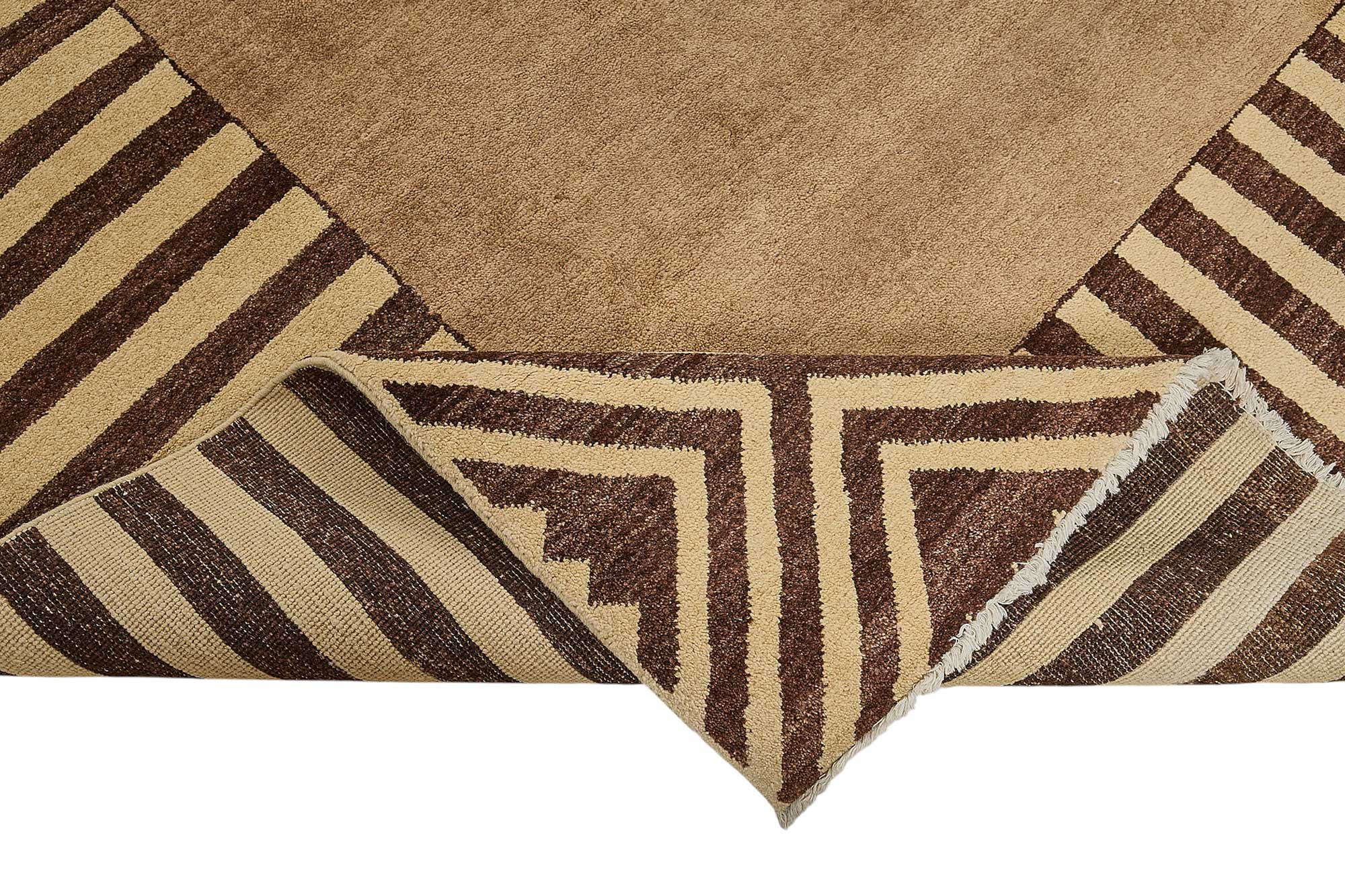 8x12 Beige Modern Oushak Rug - 51489