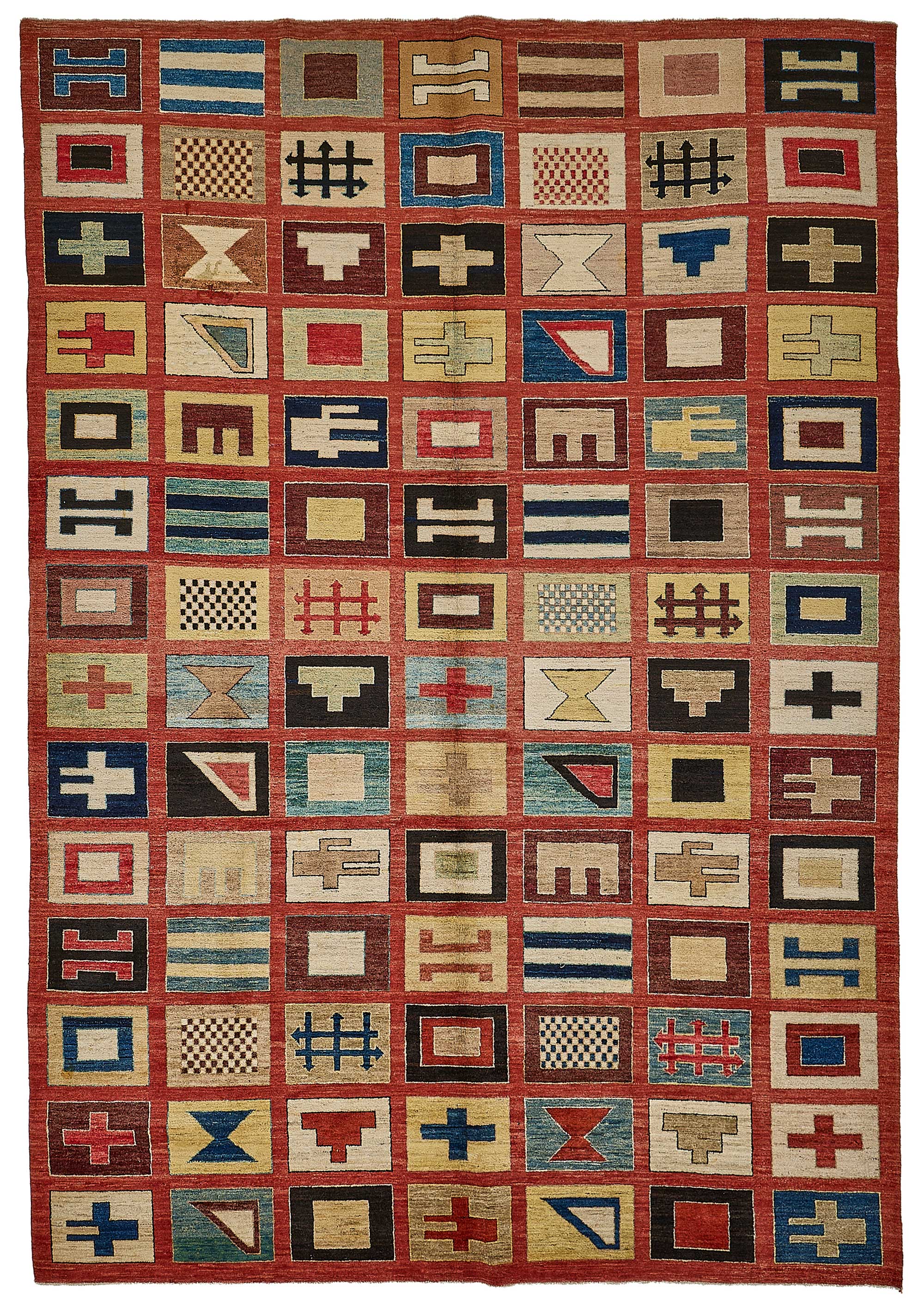 8x12 Red Traditional Geometric Oushak Rug - 51490