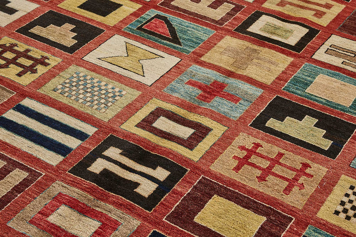 8x12 Red Traditional Geometric Oushak Rug - 51490
