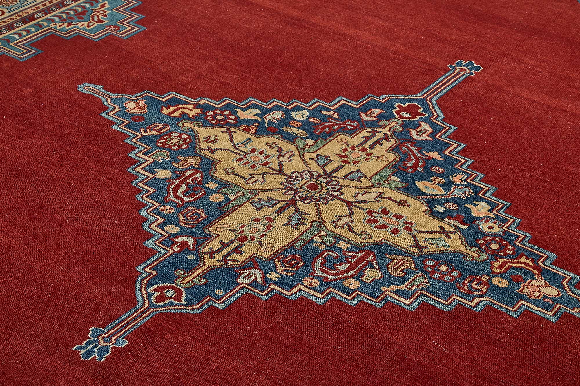 10x12 Red Turkish Medallion Oushak Rug - 51491