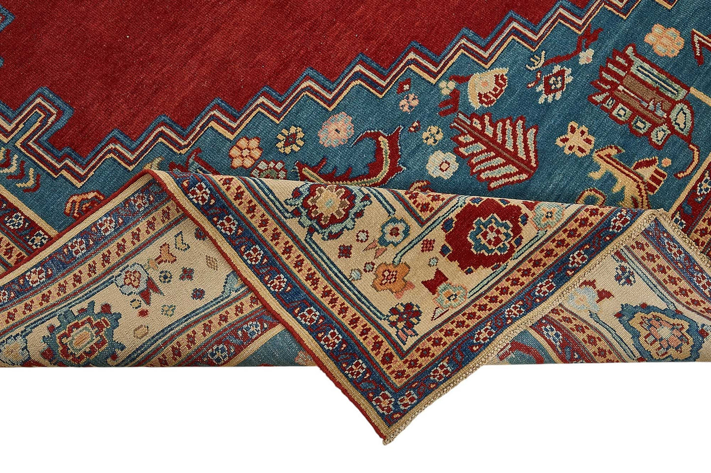 10x12 Red Turkish Medallion Oushak Rug - 51491