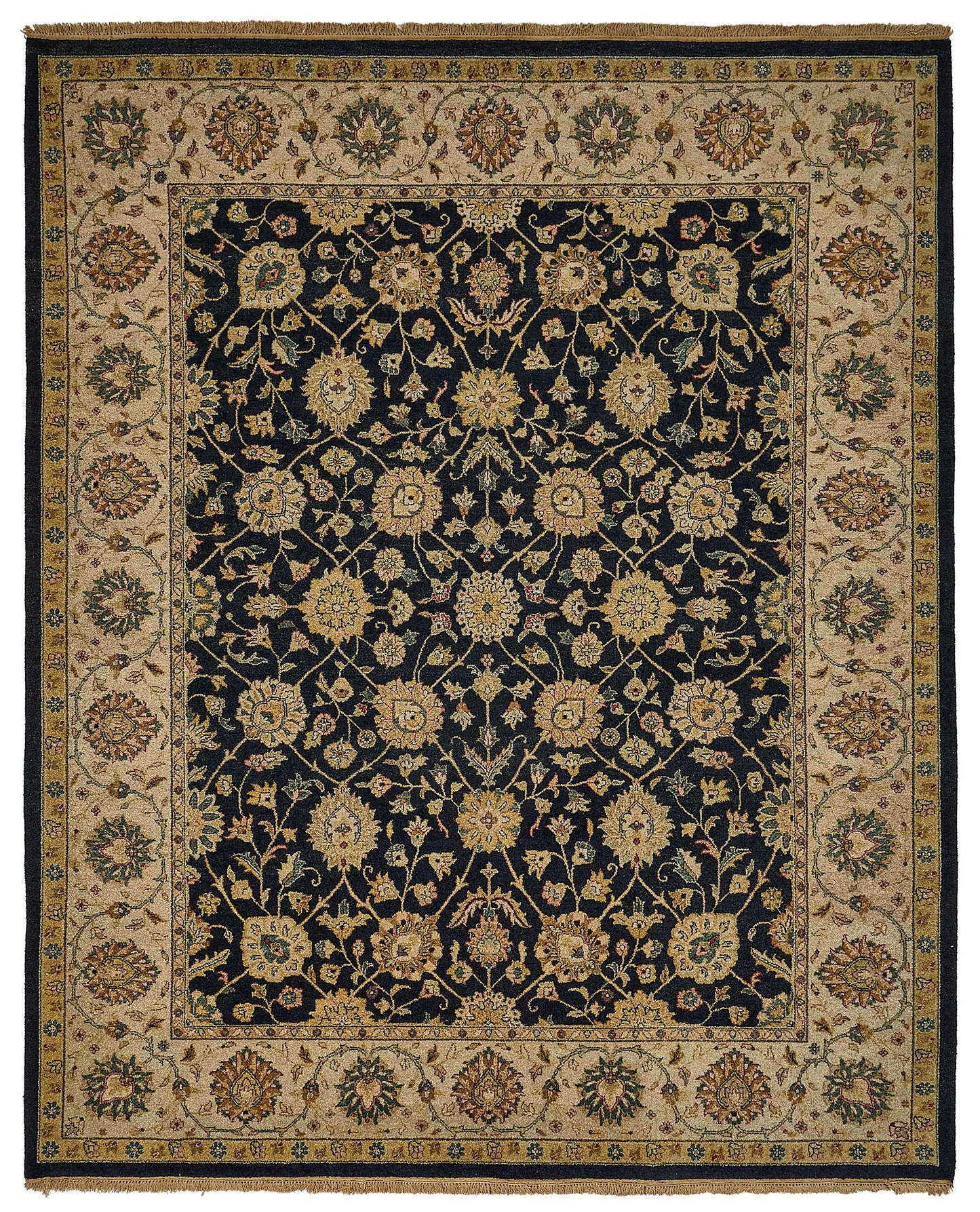 8x10 Beige Floral Oushak Rug - 51492
