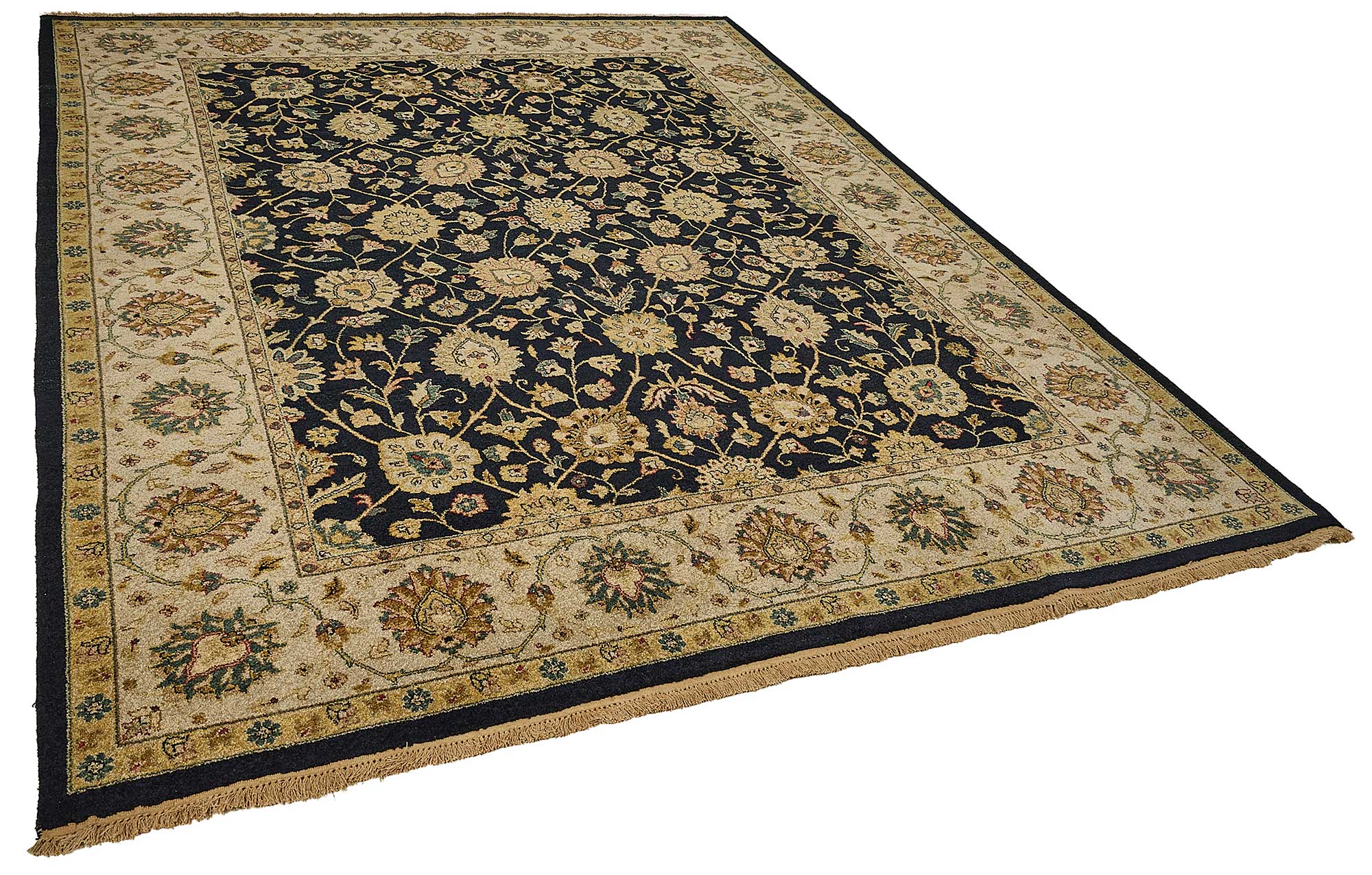 8x10 Beige Floral Oushak Rug - 51492