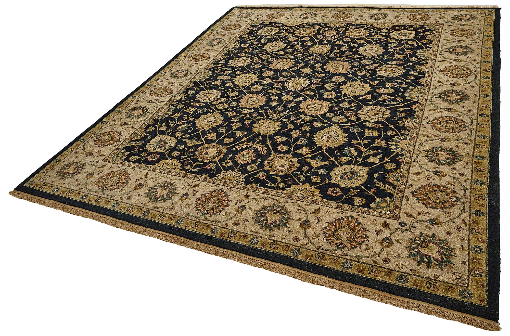 8x10 Beige Floral Oushak Rug - 51492
