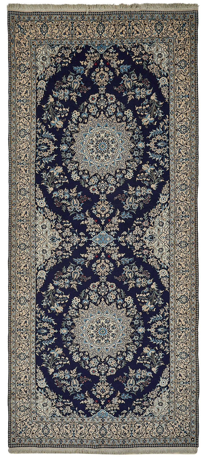 5x12 Blue Handmade Floral Medallion Oushak Rug - 51493