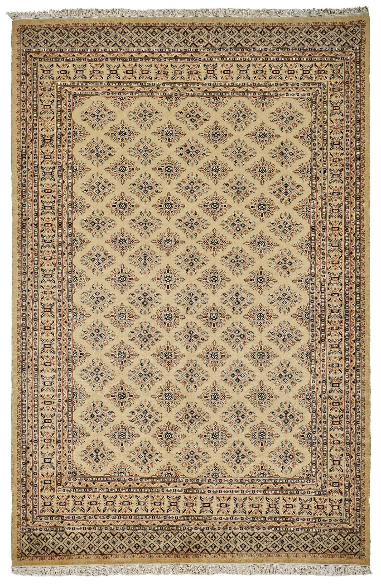 7x10 Beige Traditional Geometric Oushak Rug - 51494