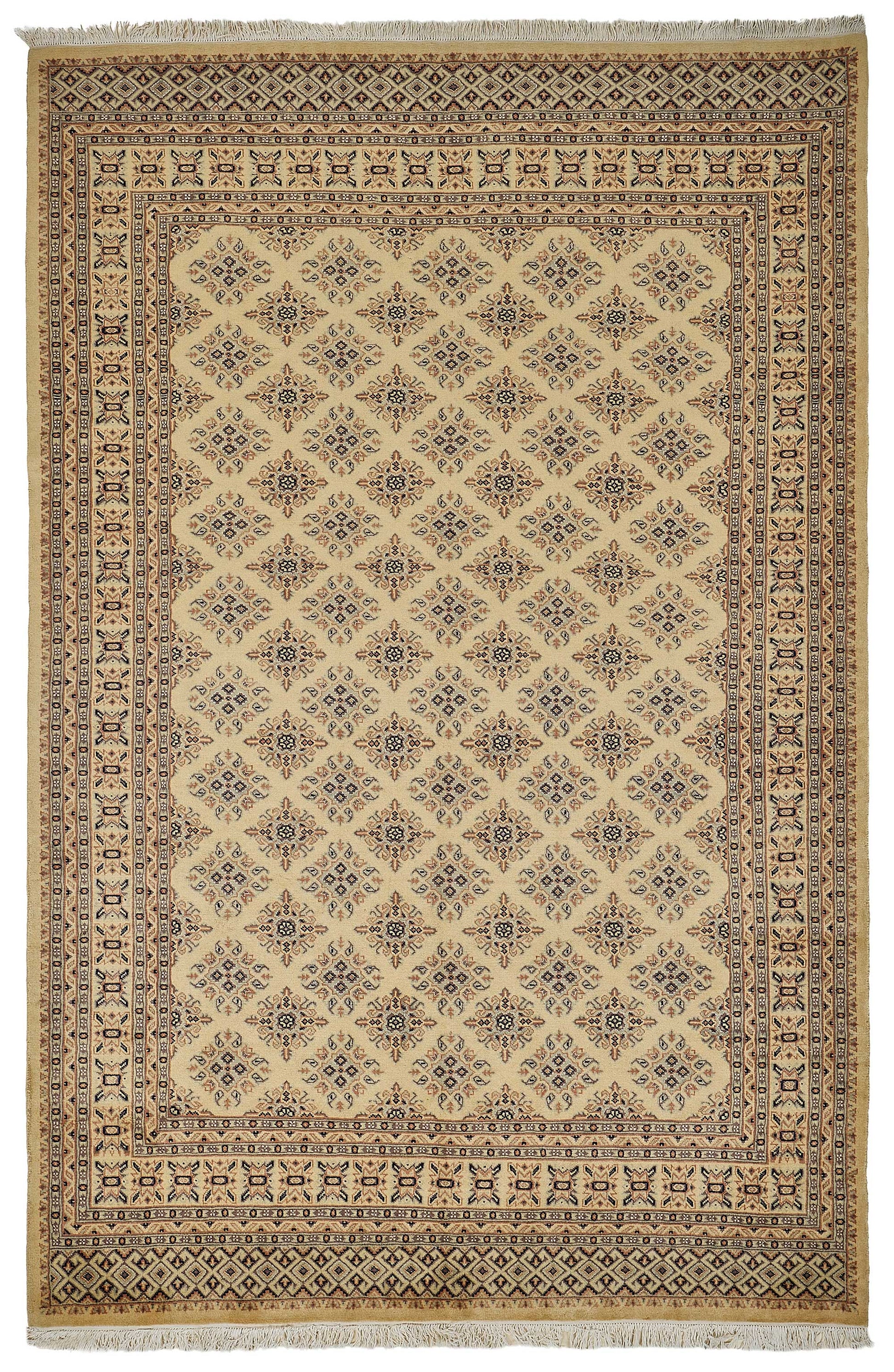 7x10 Beige Traditional Geometric Oushak Rug - 51494