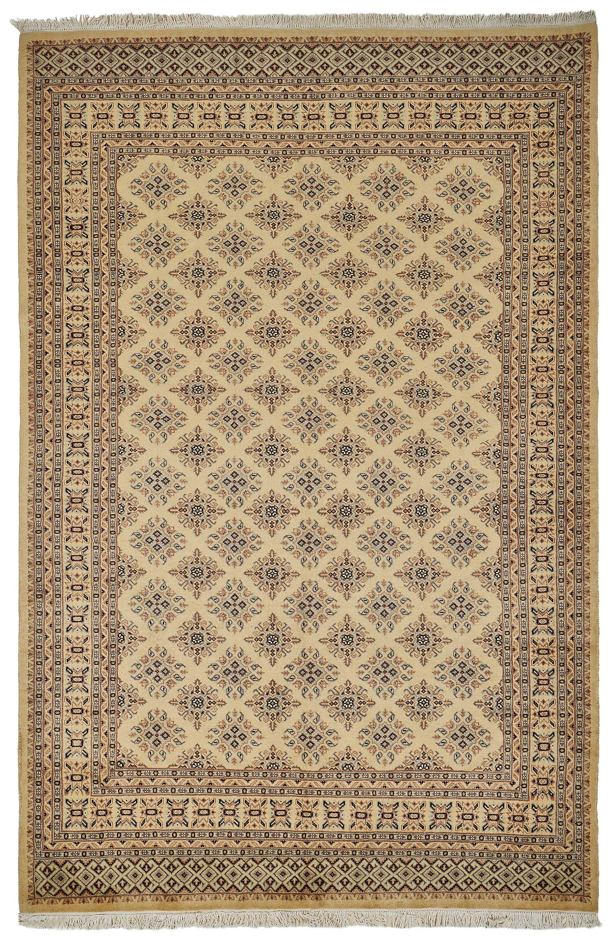 7x10 Beige Traditional Geometric Oushak Rug - 51494