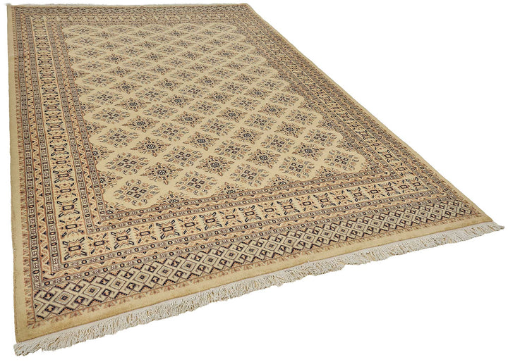7x10 Beige Traditional Geometric Oushak Rug - 51494