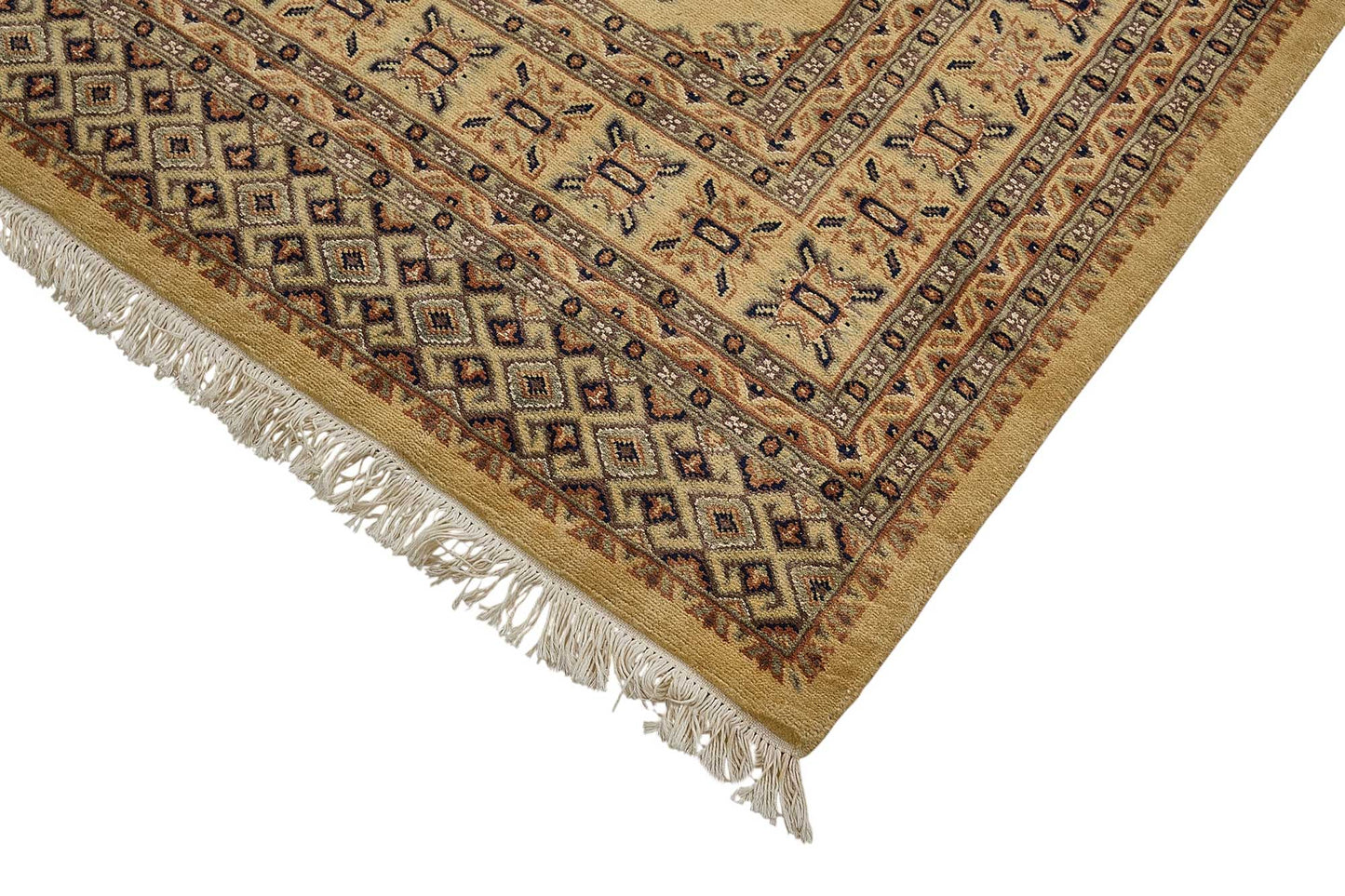 7x10 Beige Traditional Geometric Oushak Rug - 51494