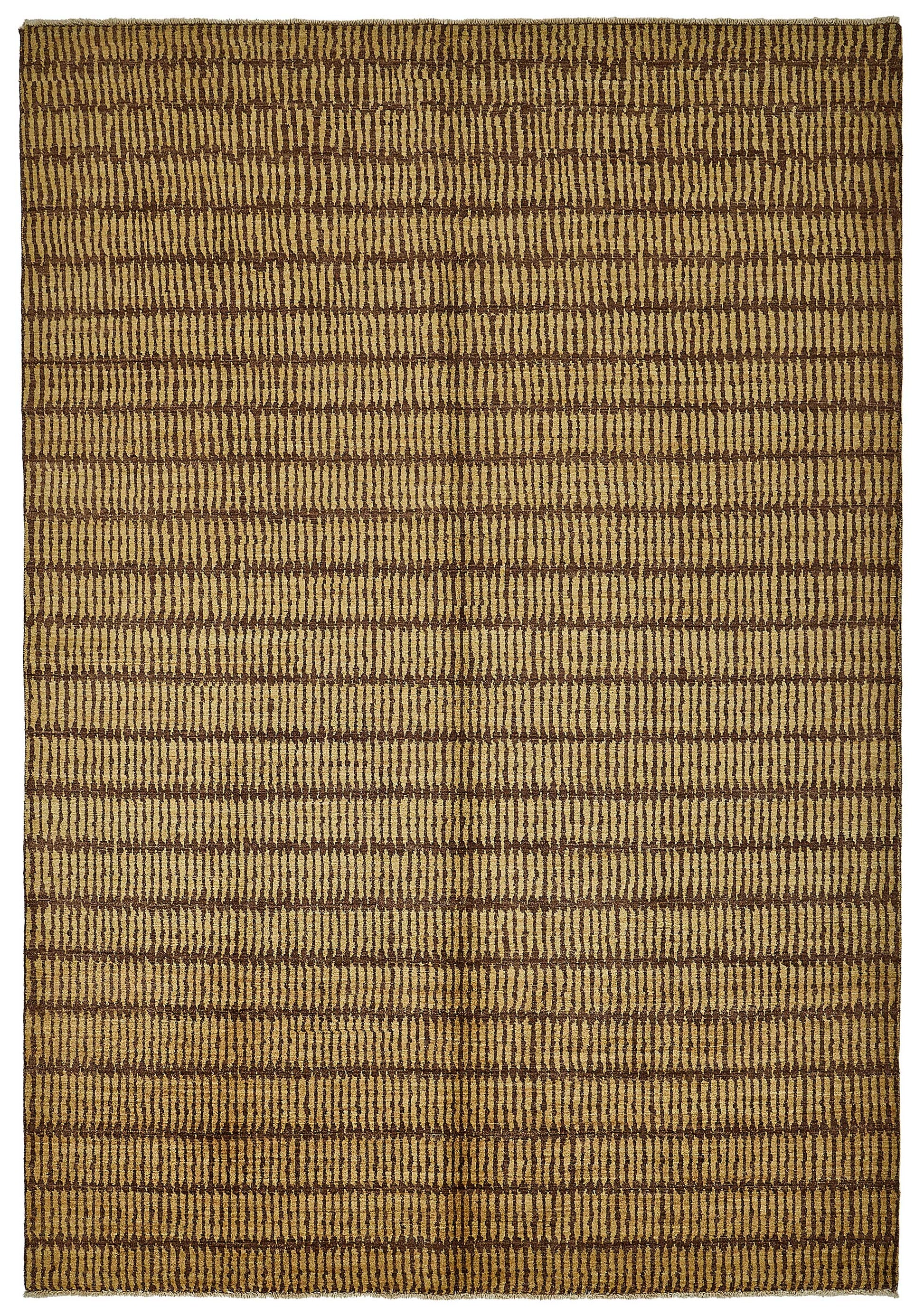 7x10 Beige Striped Oushak Rug - 51496