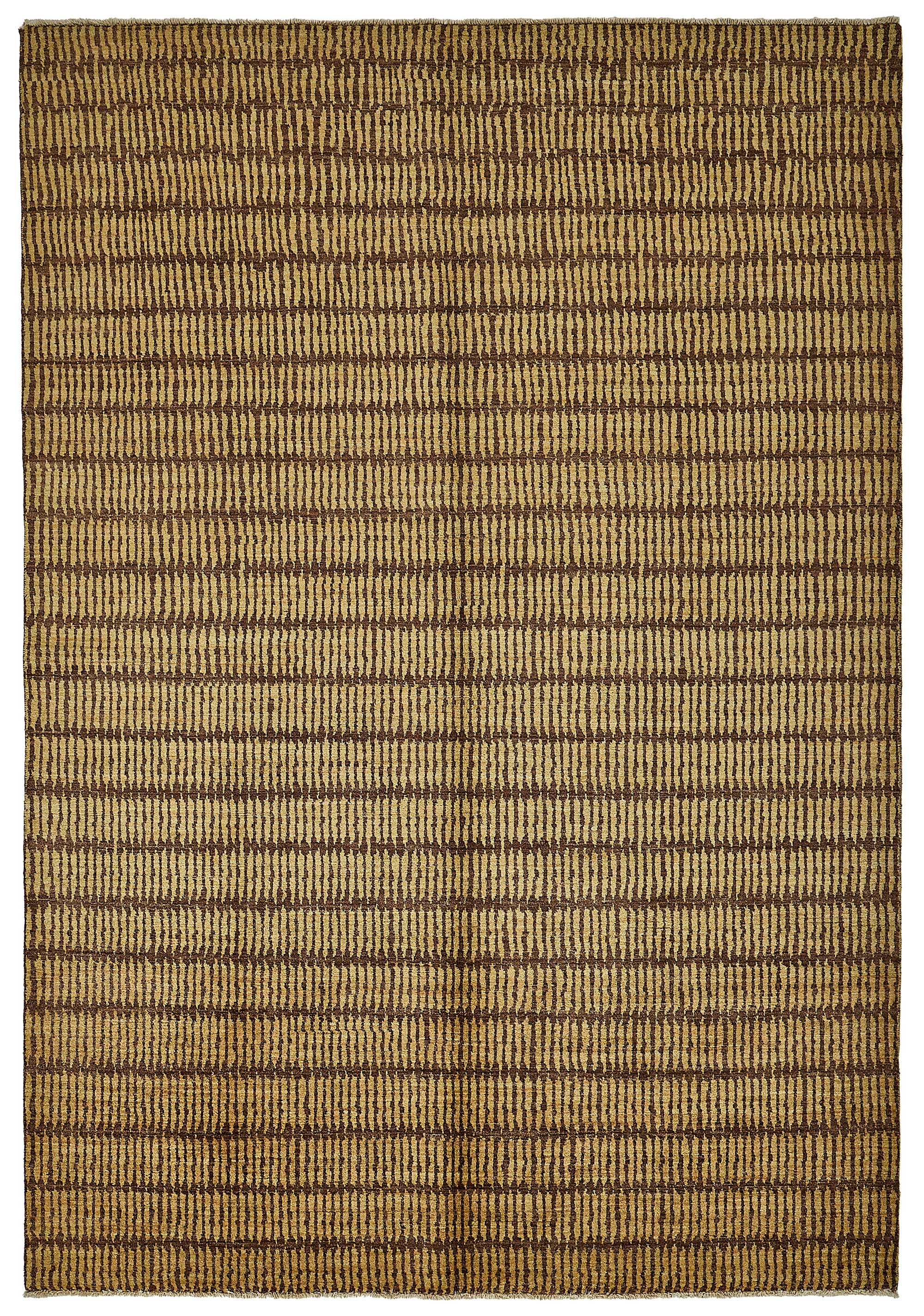 7x10 Beige Striped Oushak Rug - 51496