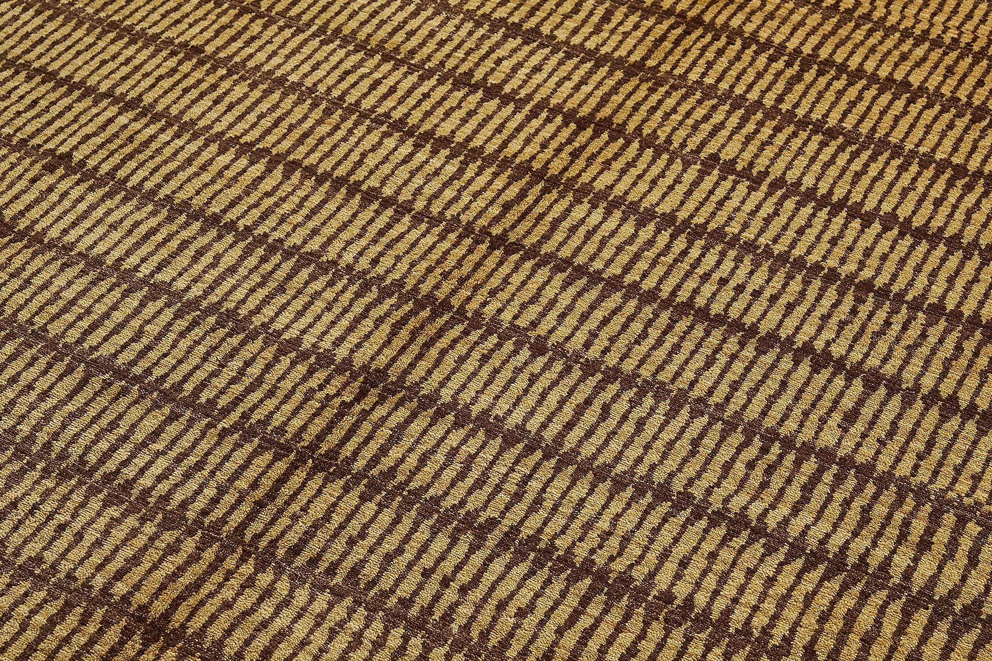 7x10 Beige Striped Oushak Rug - 51496