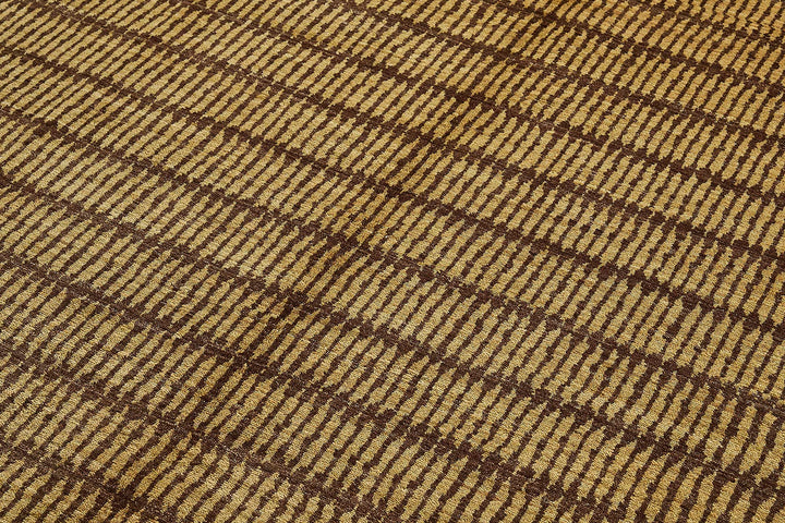 7x10 Beige Striped Oushak Rug - 51496