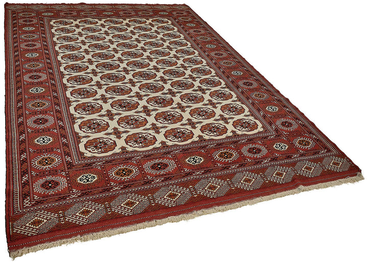 7x10 Red Traditional Floral Oushak Rug - 51497