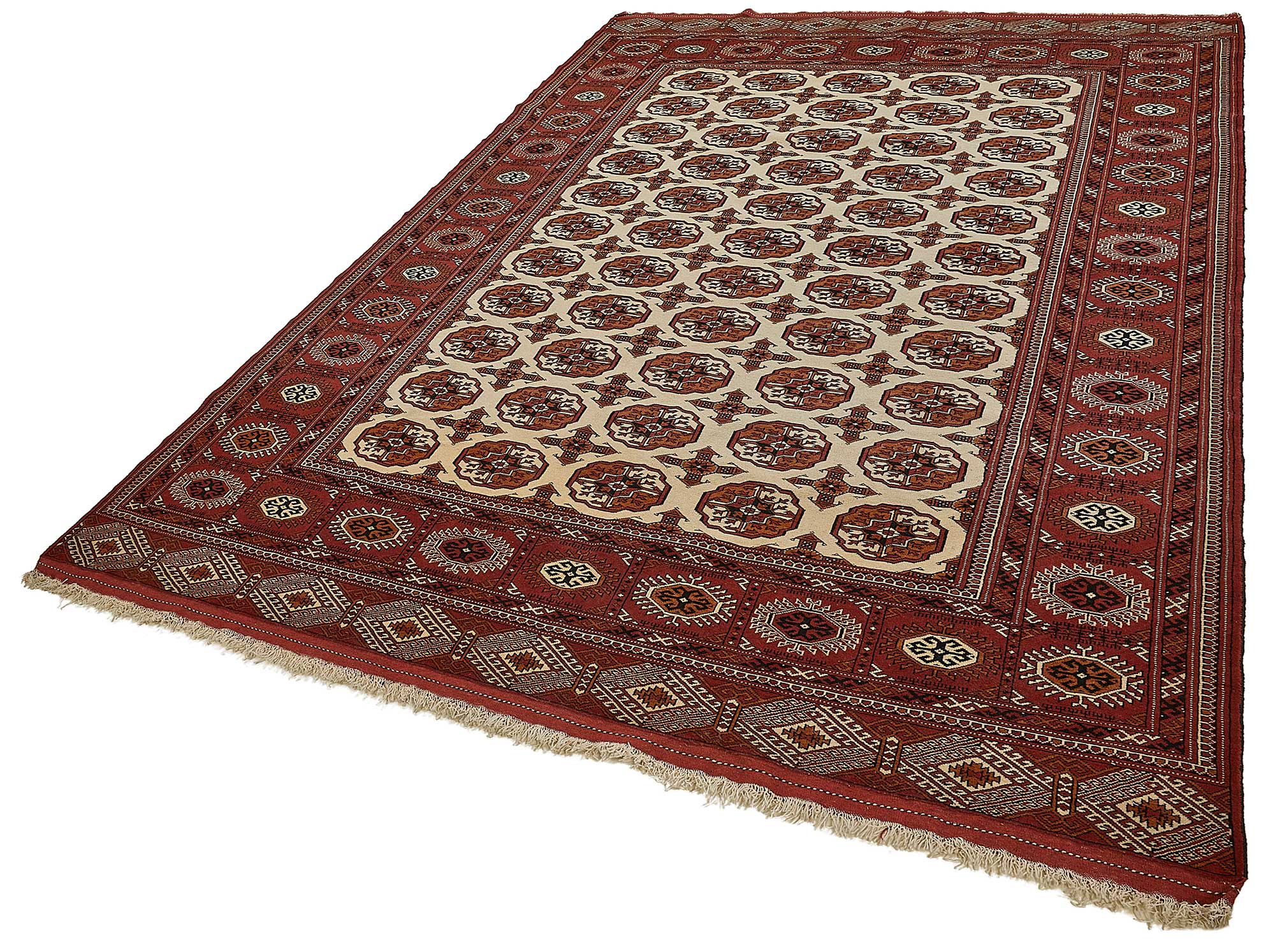 7x10 Red Traditional Floral Oushak Rug - 51497