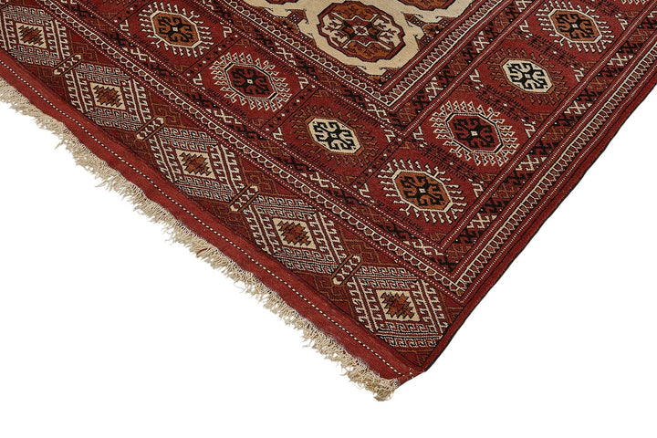 7x10 Red Traditional Floral Oushak Rug - 51497