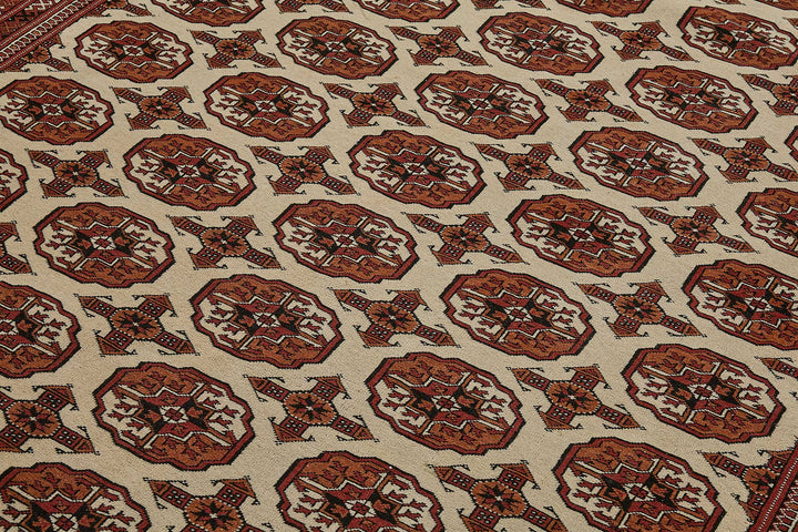 7x10 Red Traditional Floral Oushak Rug - 51497