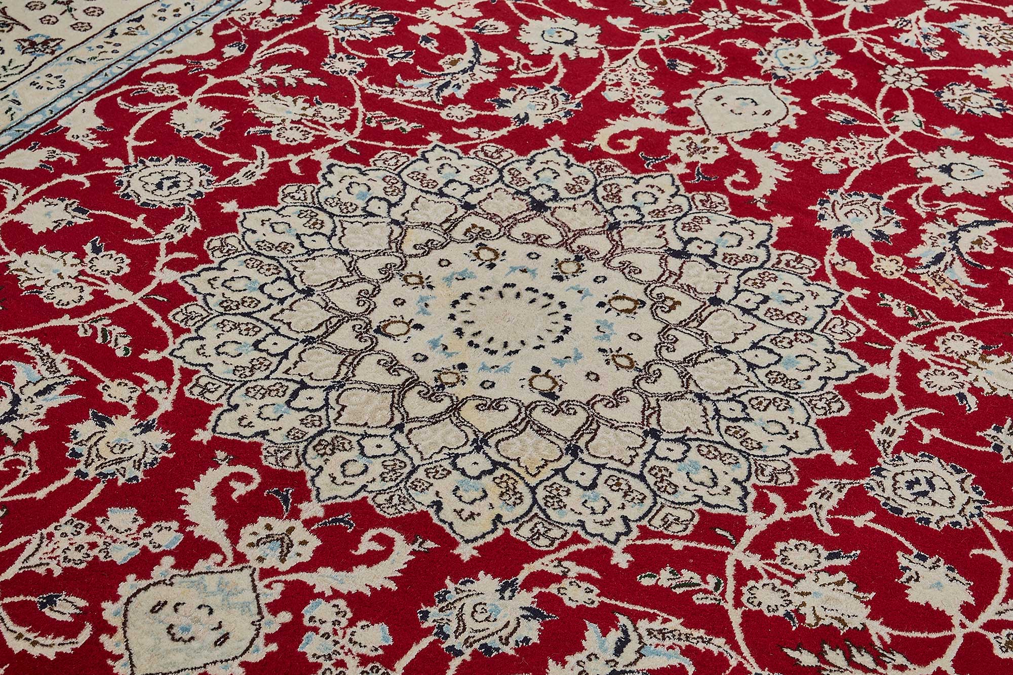 8x11 Beige Turkish Floral Medallion Oushak Rug - 51499