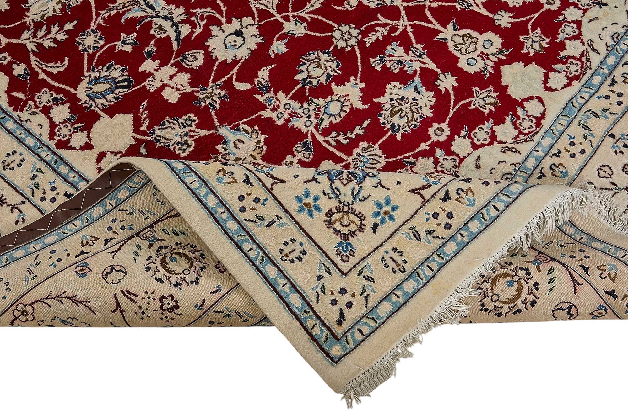 8x11 Beige Turkish Floral Medallion Oushak Rug - 51499