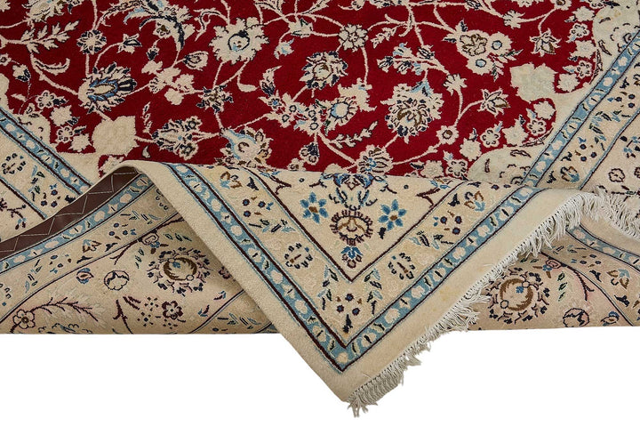 8x11 Beige Turkish Floral Medallion Oushak Rug - 51499
