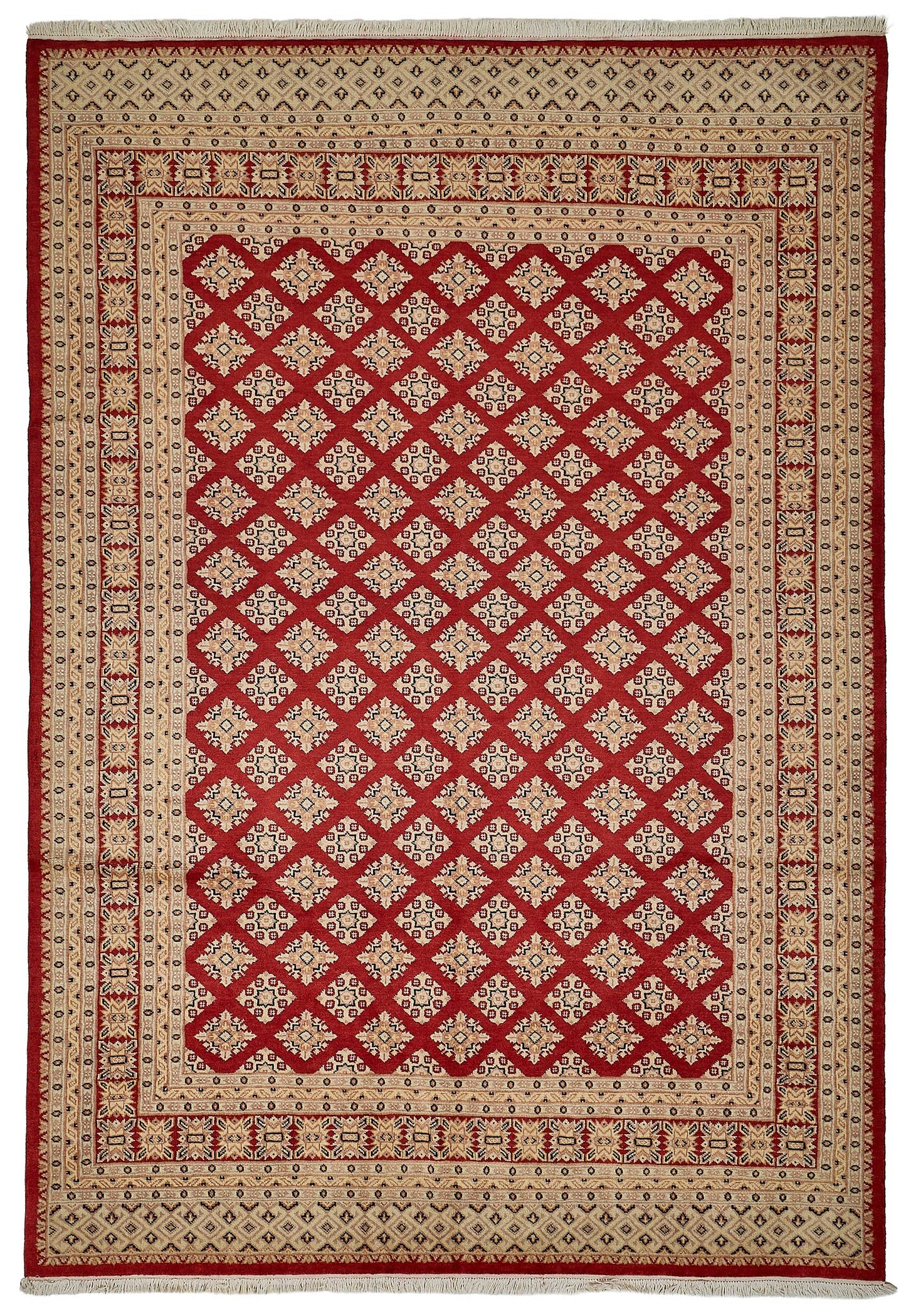 7x10 Red Geometric Oushak Rug - 51500