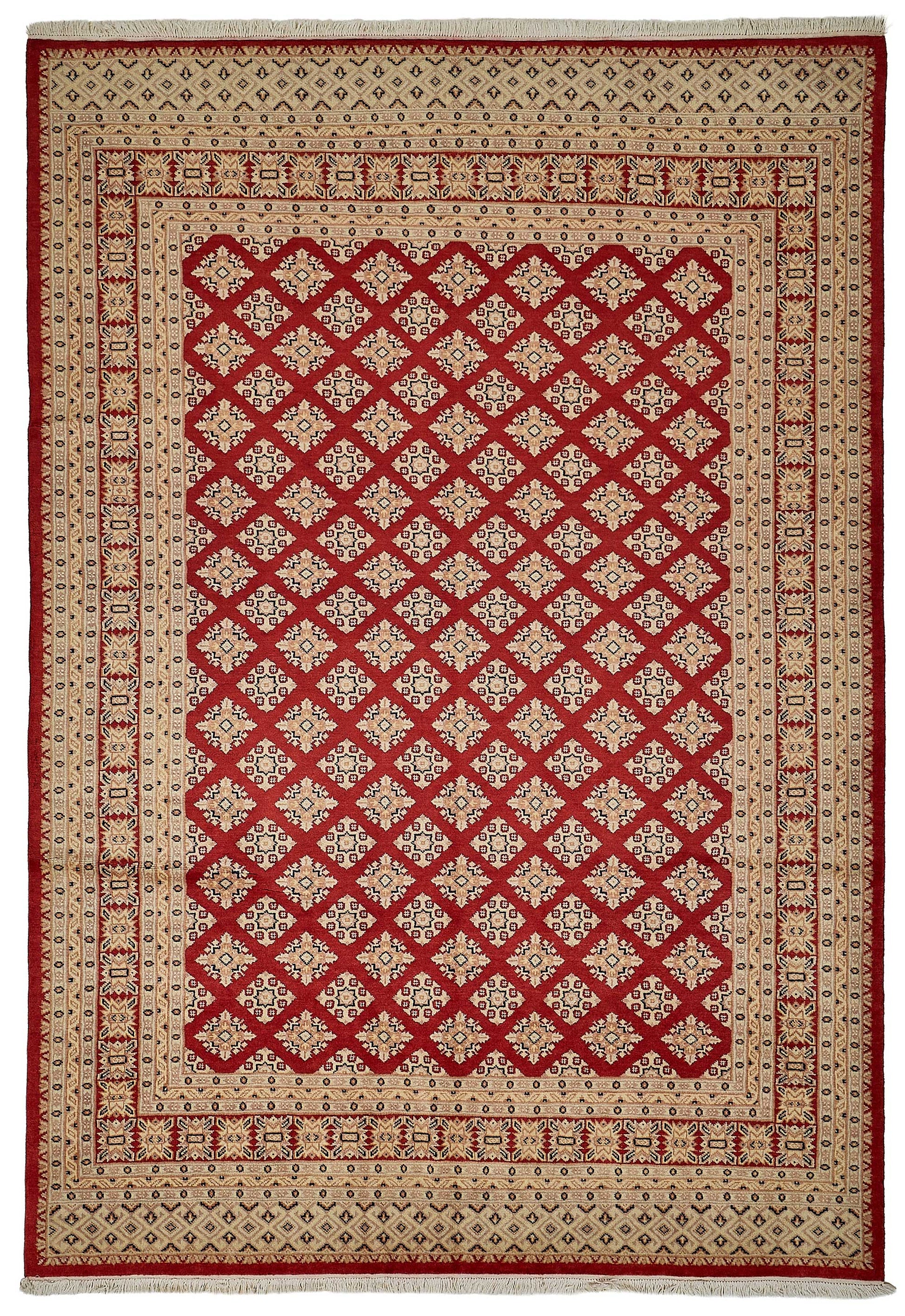 7x10 Red Geometric Oushak Rug - 51500