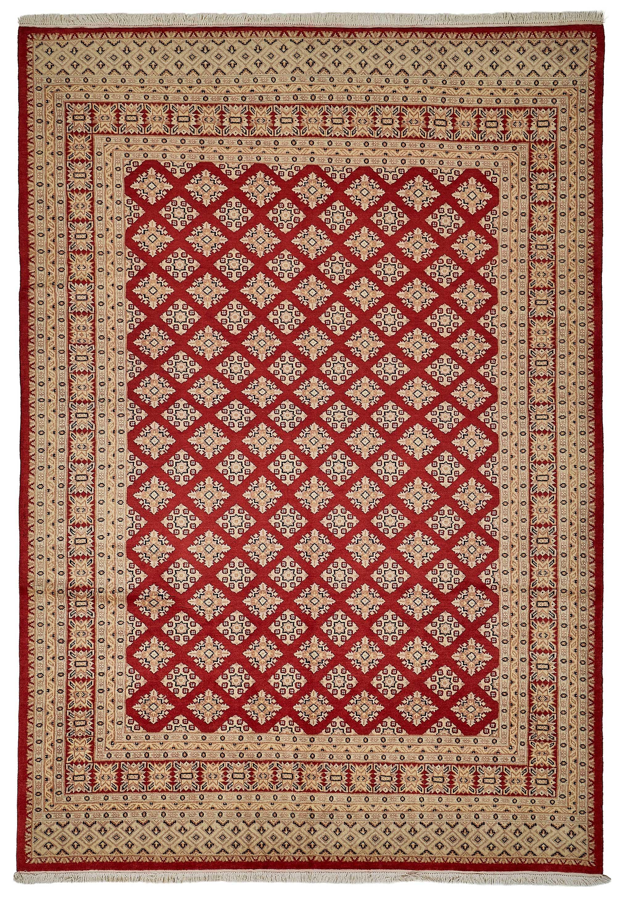 7x10 Red Geometric Oushak Rug - 51500