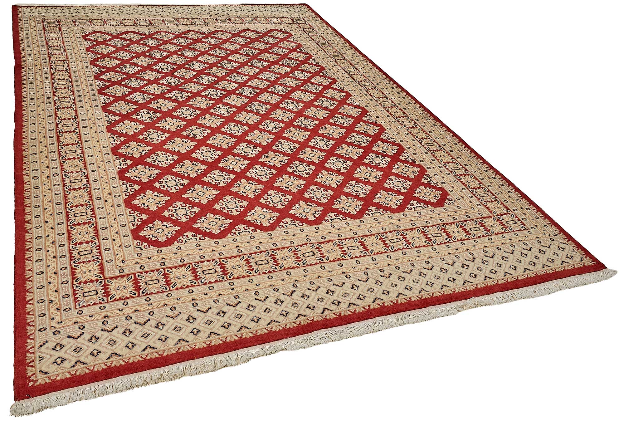7x10 Red Geometric Oushak Rug - 51500