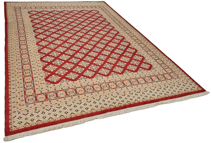 7x10 Red Geometric Oushak Rug - 51500