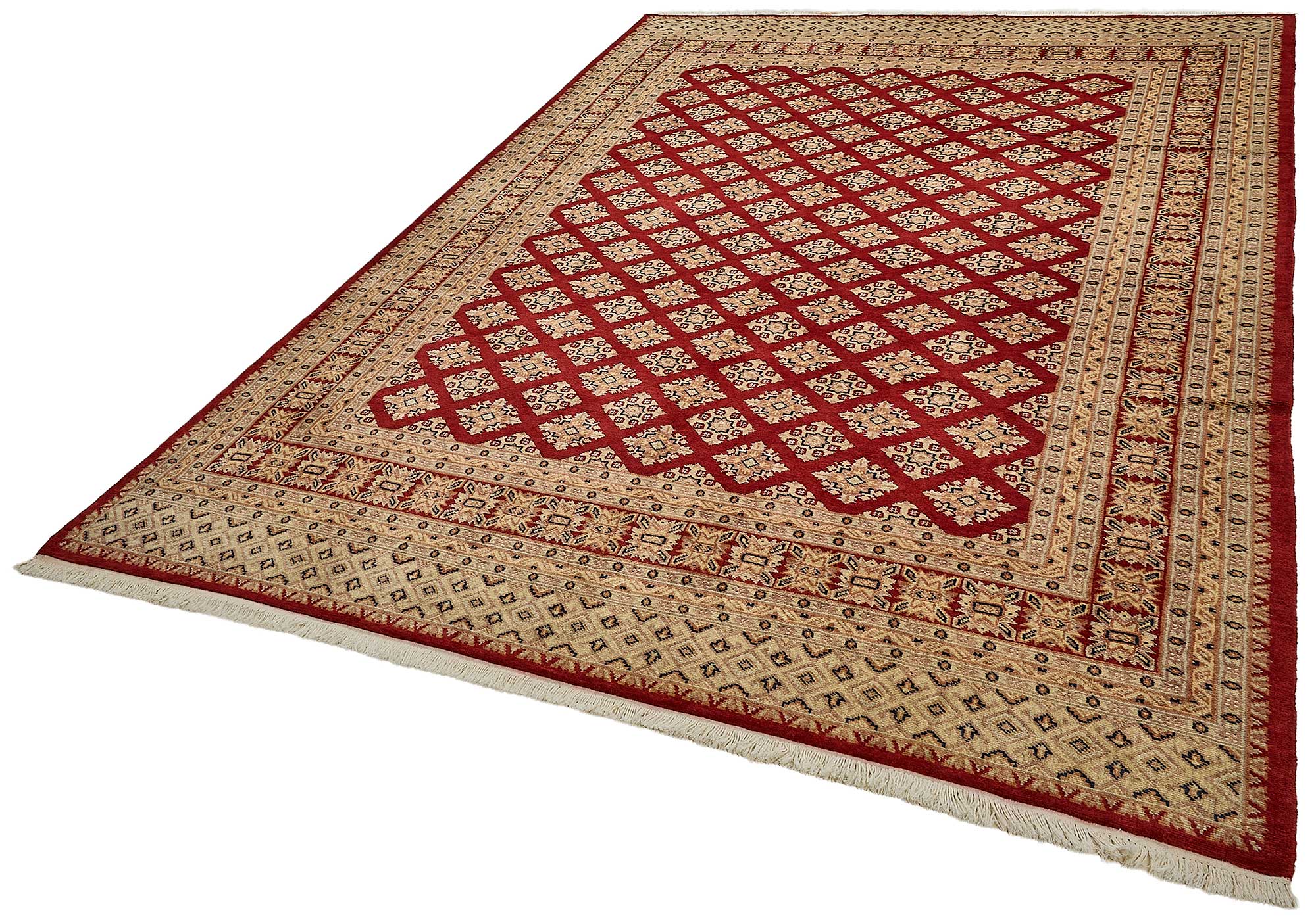 7x10 Red Geometric Oushak Rug - 51500