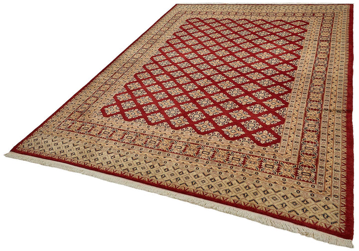 7x10 Red Geometric Oushak Rug - 51500