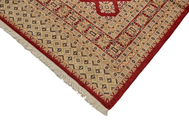 7x10 Red Geometric Oushak Rug - 51500