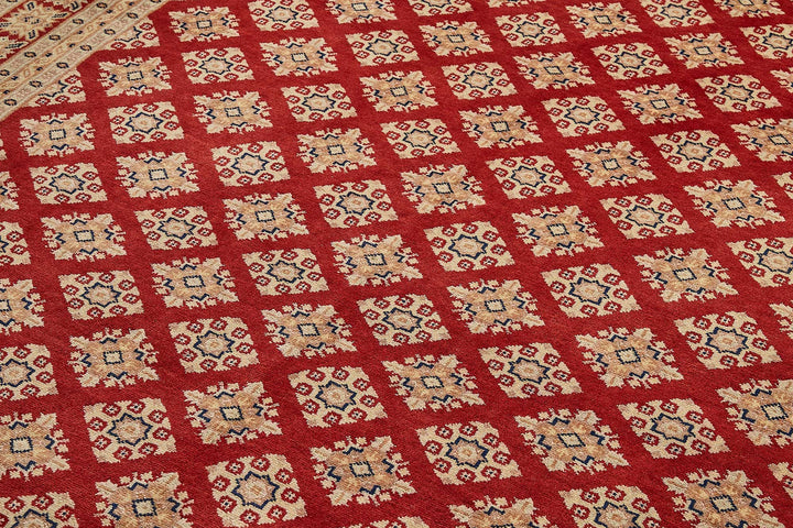 7x10 Red Geometric Oushak Rug - 51500