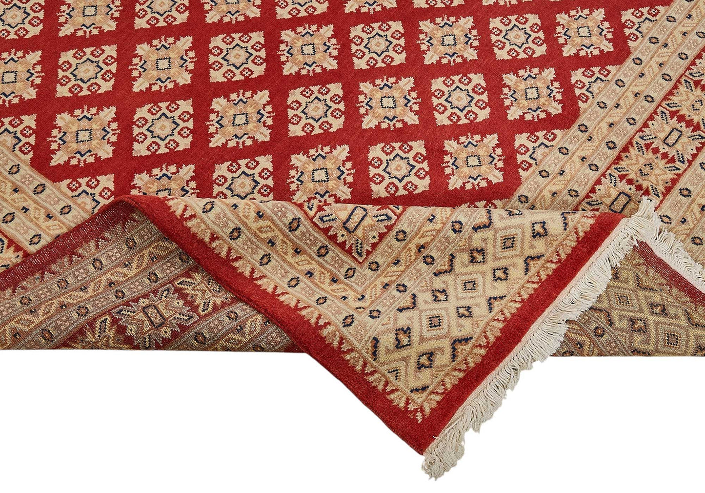 7x10 Red Geometric Oushak Rug - 51500