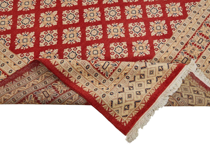 7x10 Red Geometric Oushak Rug - 51500