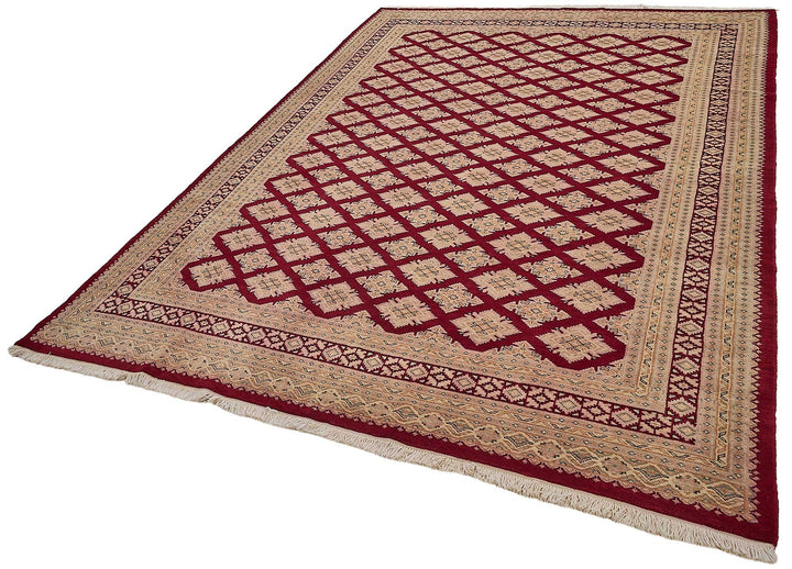 7x10 Red Handmade Geometric Oushak Rug - 51501