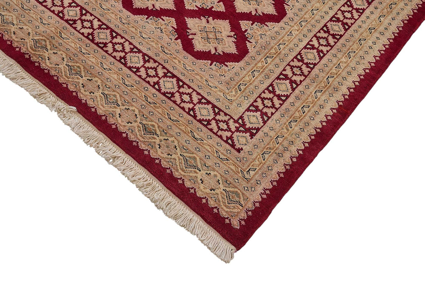 7x10 Red Handmade Geometric Oushak Rug - 51501