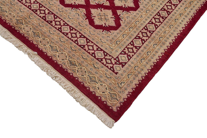 7x10 Red Handmade Geometric Oushak Rug - 51501