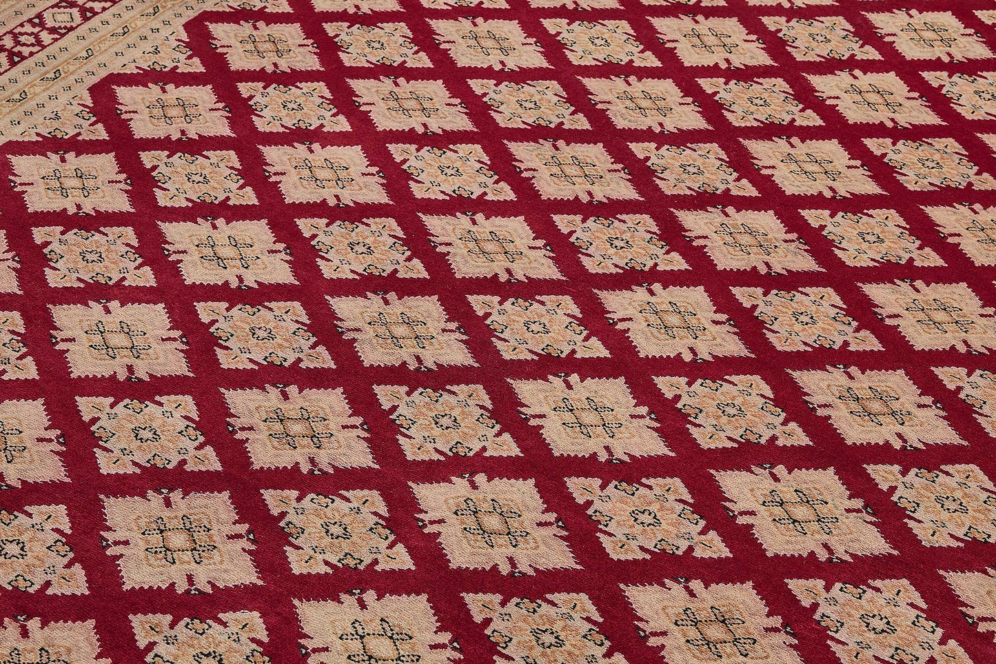 7x10 Red Handmade Geometric Oushak Rug - 51501