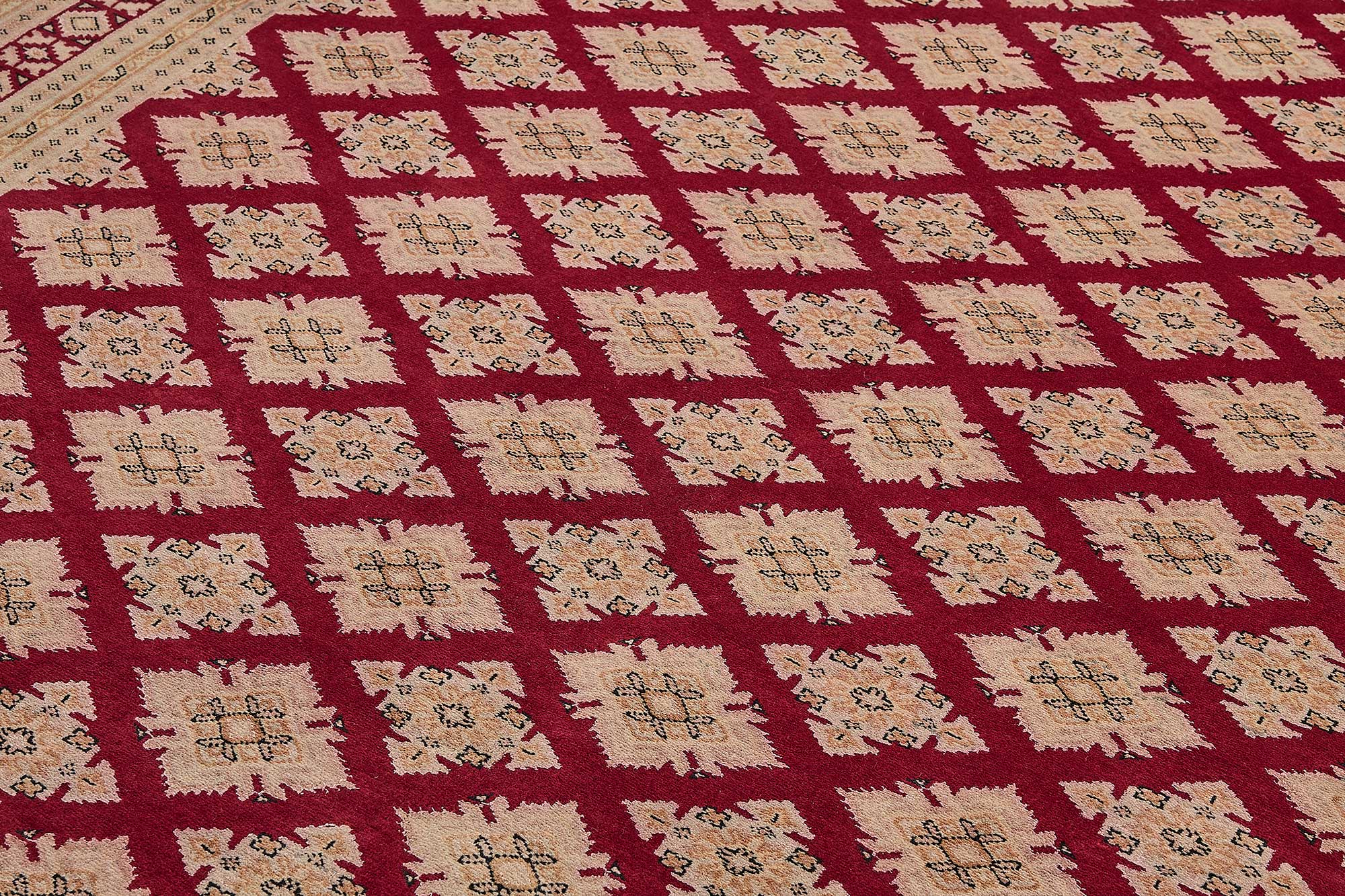 7x10 Red Handmade Geometric Oushak Rug - 51501