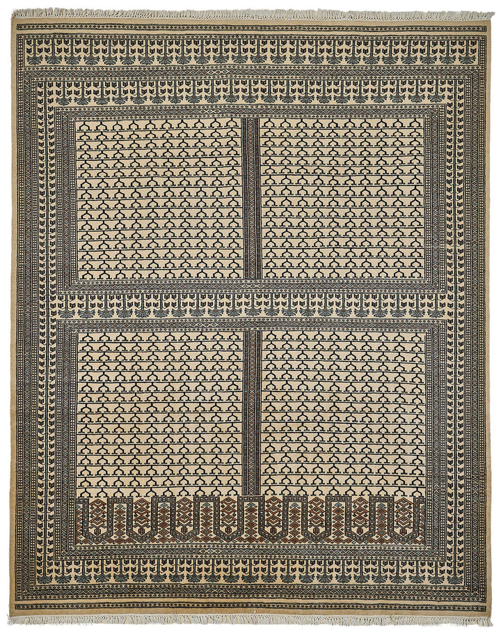 8x10 Beige Traditional Geometric Oushak Rug - 51502