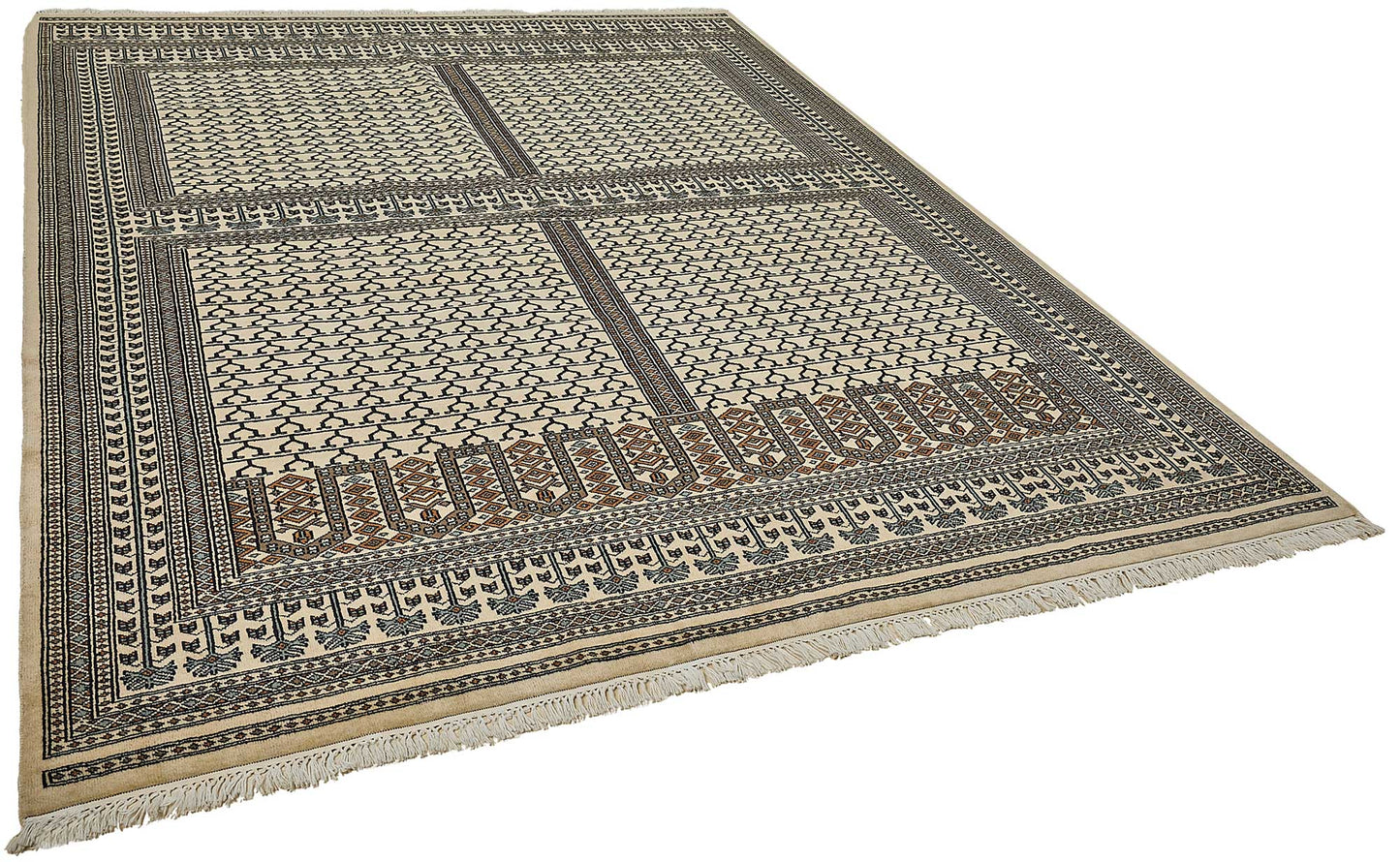 8x10 Beige Traditional Geometric Oushak Rug - 51502