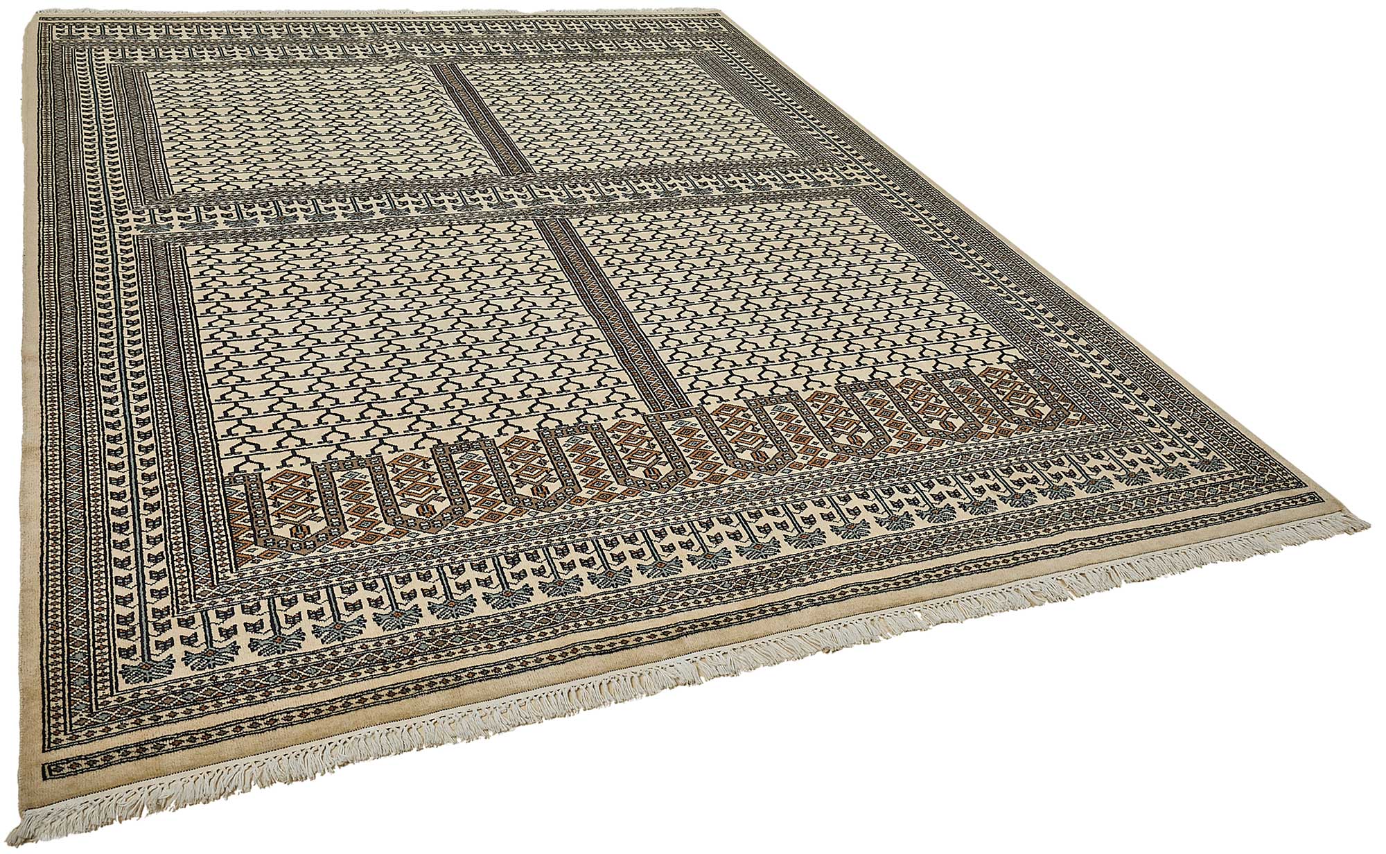 8x10 Beige Traditional Geometric Oushak Rug - 51502