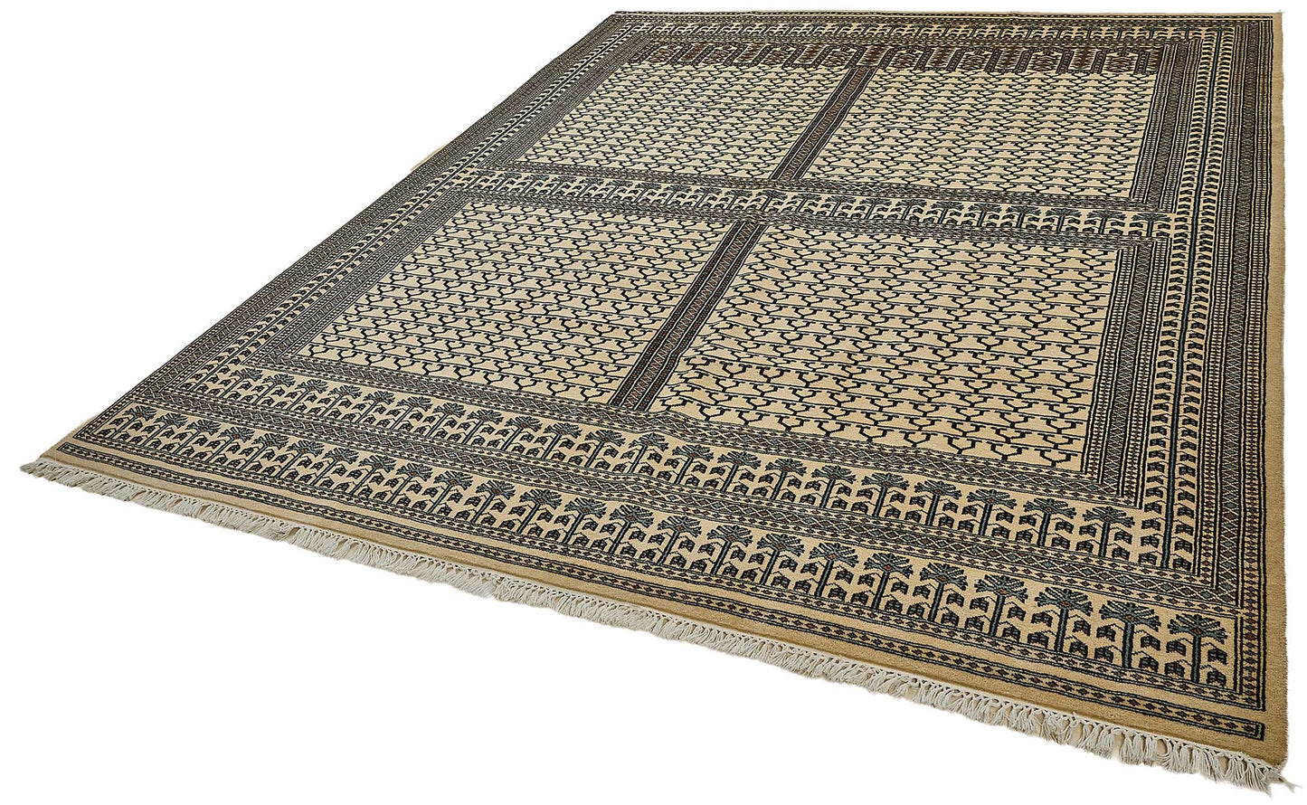 8x10 Beige Traditional Geometric Oushak Rug - 51502