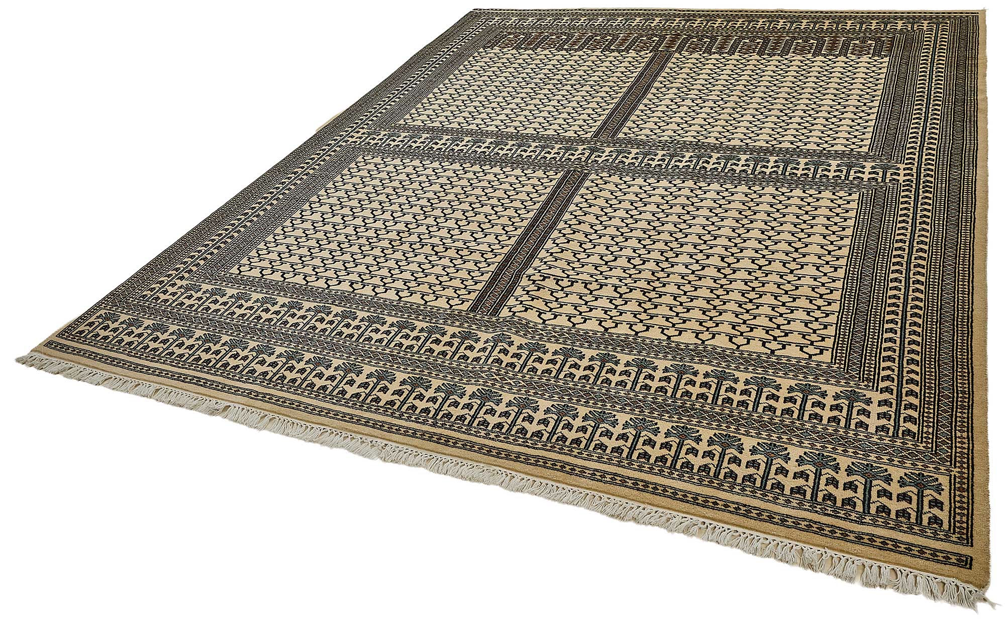 8x10 Beige Traditional Geometric Oushak Rug - 51502