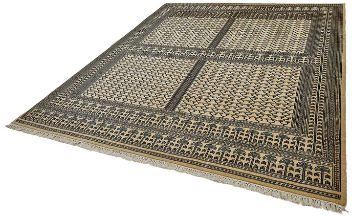 8x10 Beige Traditional Geometric Oushak Rug - 51502