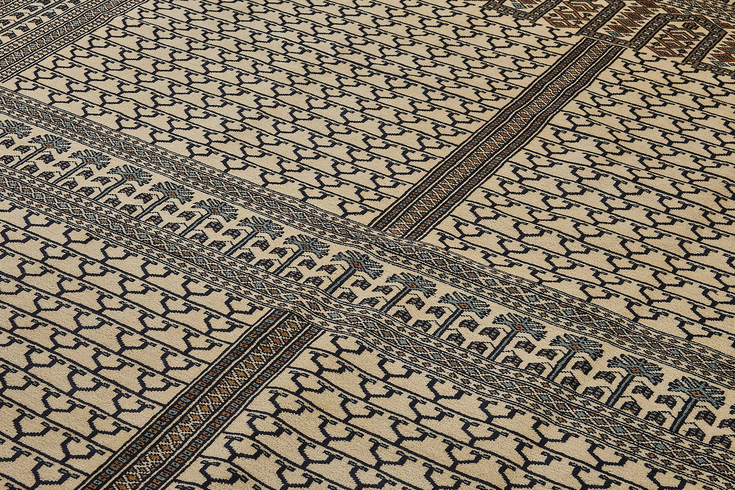 8x10 Beige Traditional Geometric Oushak Rug - 51502