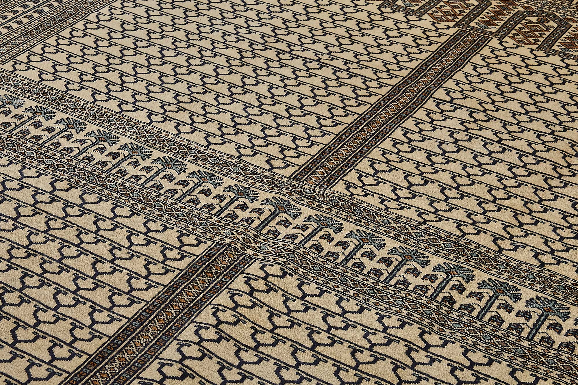 8x10 Beige Traditional Geometric Oushak Rug - 51502